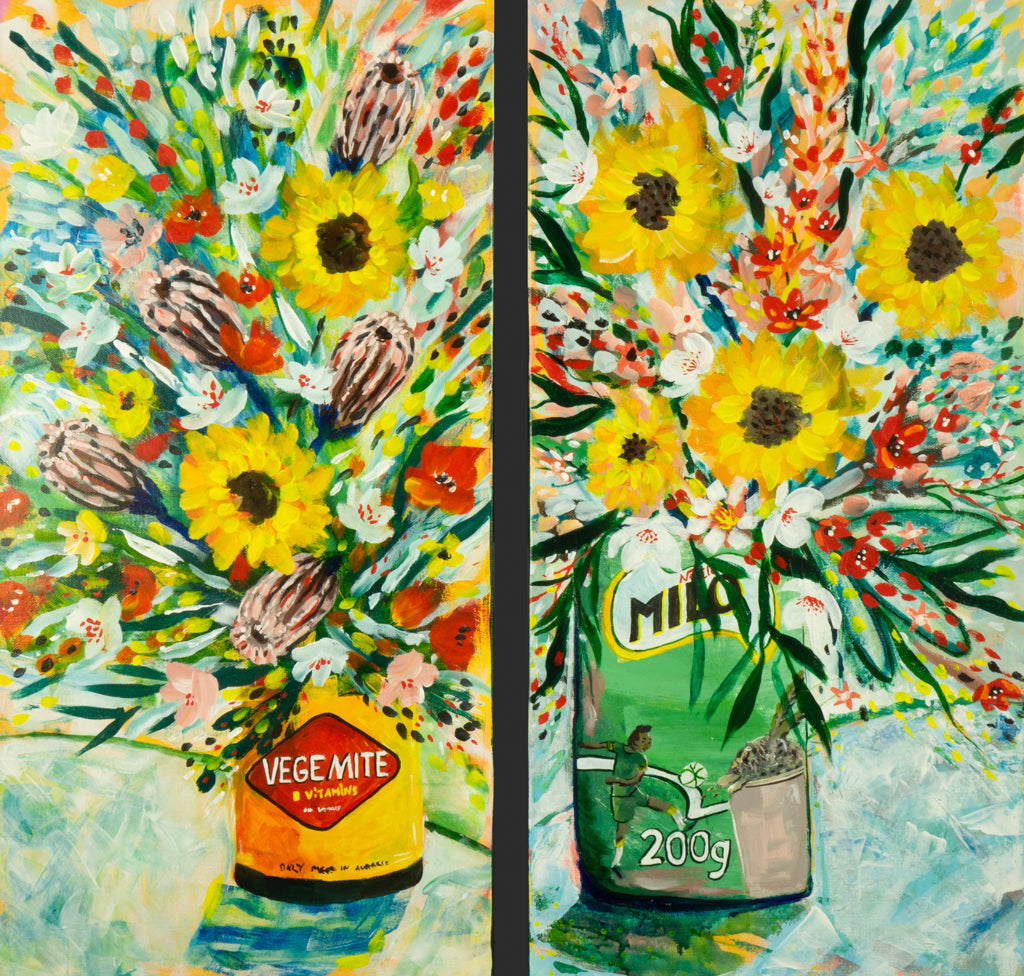 FLORAL VEGEMITE AND FLORAL MILO